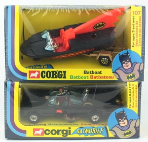 Corgi 107 267 batboat batmobile x346