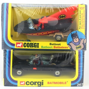 Corgi 107 267 batmobile batboat x347