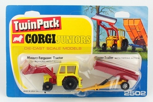 Corgi juniors 2502 massey tractor trailer x583