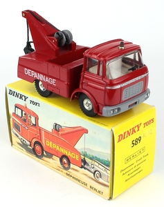 French dinky 589 berliet breakdown truck x734