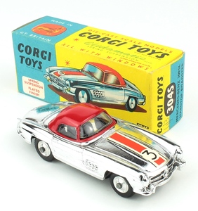 Corgi 304s mercedes roadster hardtop x811