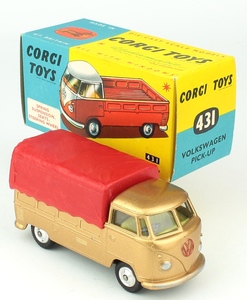 Corgi 431 vw pick up gold yy60