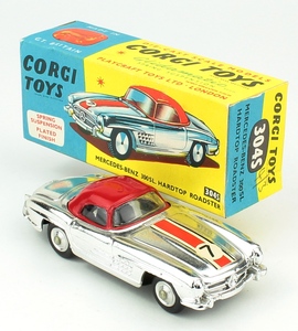 Corgi 304s mercedes hardtop roadster yy207