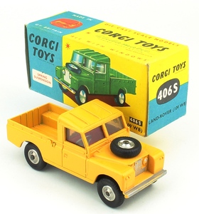 Corgi 406s landrover yellow yy339