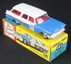 Corgi toys 443 plymouth us mail zz249