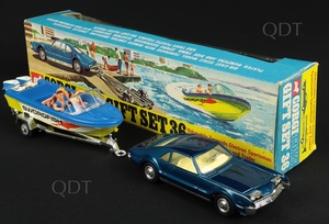 Corgi gift set 38 oldsmobile toronado speedboat aa214