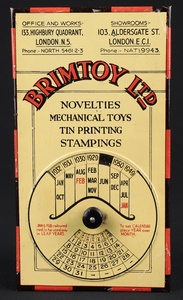 Brimtoy calendar 1929 bb452