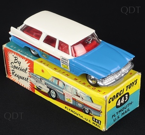 Corgi toys 443 plymouth us. mail cc1