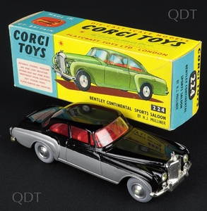 Corgi toys 224 bentley continental saloon t654