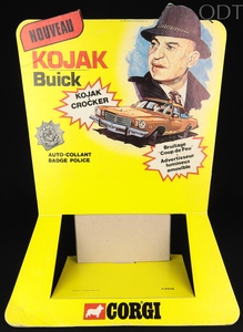 Corgi toys 290 kojak buick card display stand cc184