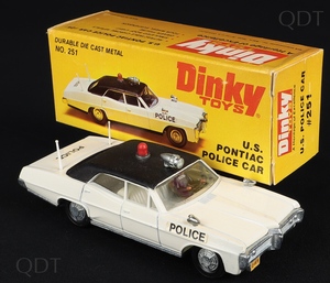 Dinky toys 251 u.s. pontiac police car cc992 front