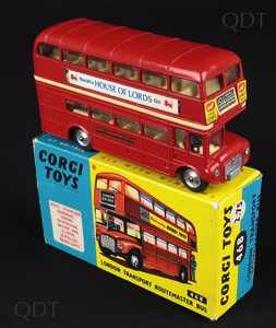 Corgi toys 468 routemaster bus booth's house lords gin dd1 front