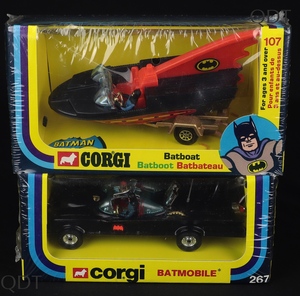 Export corgi twin pack 107 batboat corgi 267 batmobile dd202 front