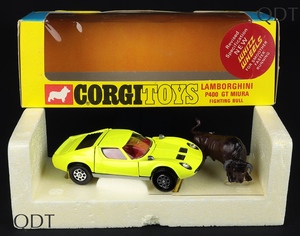 Corgi toys 342 lamborghini miura bull dd351 front