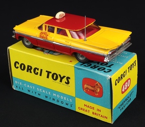 Corgi toys 480 chevrolet taxi cab dd452 back