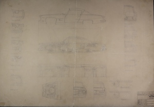 Corgi toys factory scale drawing 241 chrysler ghia l64