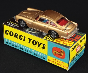 Corgi toys 261 james bond aston martin 1st dd822 back