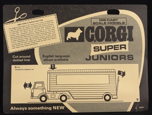 Corgi super juniors 2004 artic remvals van dd838 back