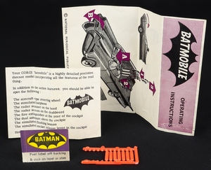 Corgi toys 267 batmobile dd869 accessories