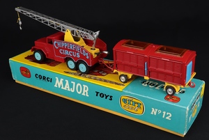 Corgi toys gift set 12 chipperfields circus truck crane dd902 back