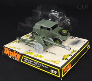 Dinky toys 617 volkswagen kdf pak anti tank gun dd915 front