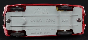 Corgi toys 228 volvo p1800 ee142 base