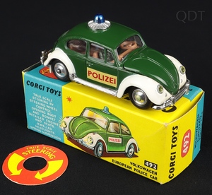 Corgi toys 492 vw european police car ee193 front