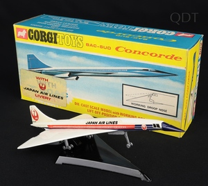 Corgi toys 652 japan air lines concorde ee195 front