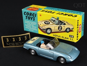 Corgi toys 318 lotus elan s2 ee207 front