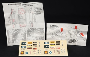 Corgi toys 302 hillman hunter kangaroo ee232 leaflet