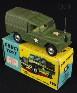 Corgi toys 357 landrover weapons carrier ee384 front