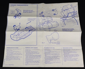 French dinky toys 1435 citroen presidentielle ee448 leaflet