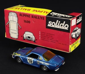 Solido models 181 alpine rallye 1600 ee449 back