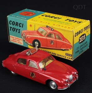 Corgi toys 213s 2.4 jaguar fire service car ee490 front