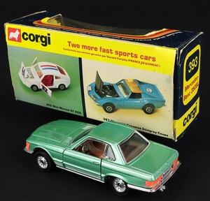 Corgi toys 393 mercedes 350sl ee500 back