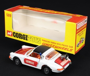 Corgi toys 509 porsche targa polizei ee576 back