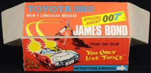 Corgi toys 336 james bond's toyota ee652 plinth