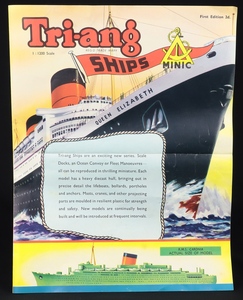 Triang minic presentation set m891 rms queen elizabeth ee689 leaflet