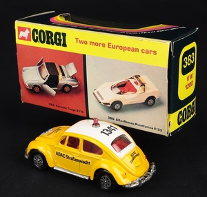 Corgi toys 383 vw 1200 adac ee734 back