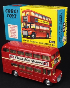 Corgi toys 468 church's shoes routemaster bus ee736 front
