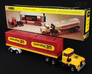 Corgi toys 1106 mack container truck controltac 3m ee770 front