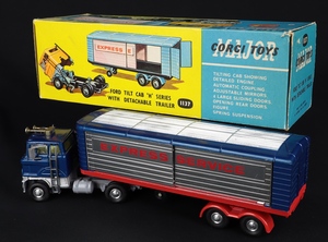 Corgi toys 1137 ford tilt cab express service detachable trailer ee862 back