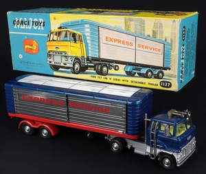 Corgi toys 1137 ford tilt cab express service detachable trailer ee862 front