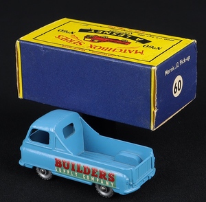 Matchbox models 60a morris j2 pick up builders supply company ee875 back