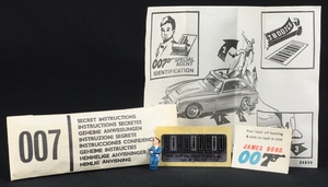 Corgi toys 270 james bond aston martin ee893 secret instruction packet