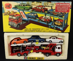 Corgi gift set 41 a scammell transporter 6 cars interim ee943 front