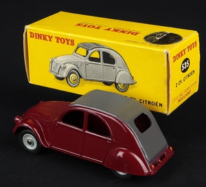 French dinky toys 535 citroen 2cv ee938 back