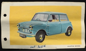 Spot on models 211 austin 7 mini ff29 card