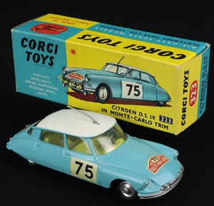 Corgi toys 323 citroen ds19 monte carlo ff59 front