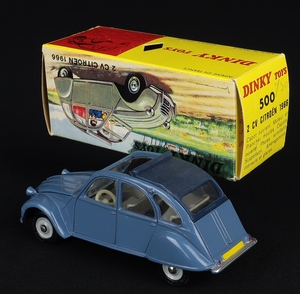 French dinky toys 500 2cv citroen 1966 ff79 back